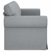 Produktbild för Soffa Ljusgrå 245 x 82 x 80 cm tyg