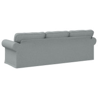 Produktbild för Soffa Ljusgrå 245 x 82 x 80 cm tyg