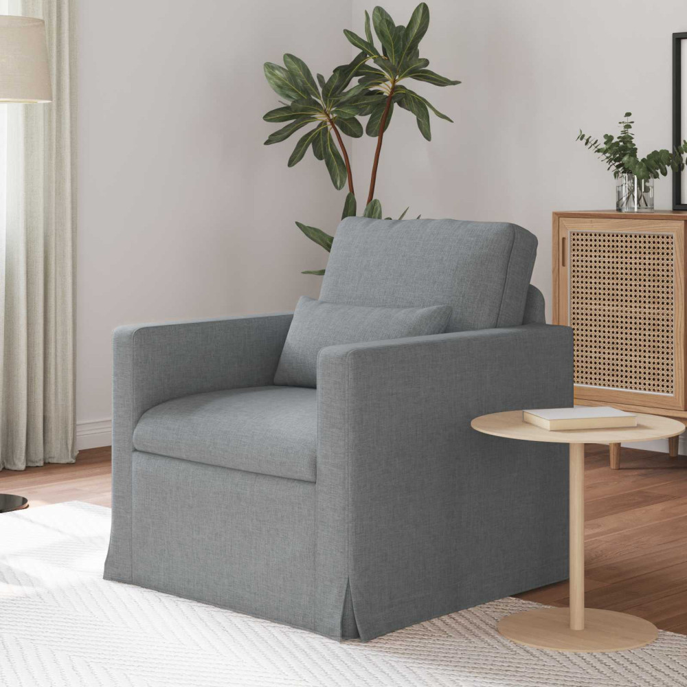 Produktbild för Soffa Ljusgrå 78 x 78 x 80 cm tyg