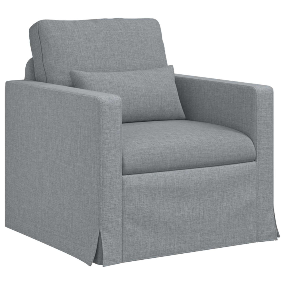 Produktbild för Soffa Ljusgrå 78 x 78 x 80 cm tyg