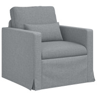 Produktbild för Soffa Ljusgrå 78 x 78 x 80 cm tyg