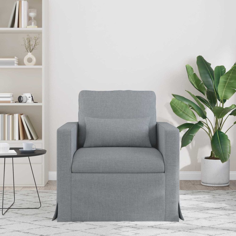 Produktbild för Soffa Ljusgrå 78 x 78 x 80 cm tyg