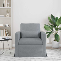 Produktbild för Soffa Ljusgrå 78 x 78 x 80 cm tyg