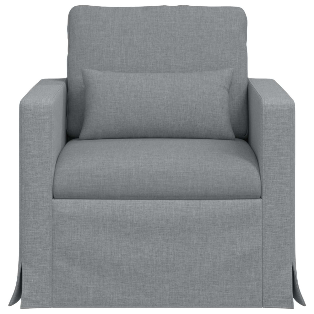 Produktbild för Soffa Ljusgrå 78 x 78 x 80 cm tyg