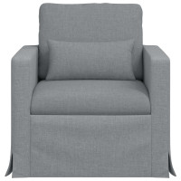Produktbild för Soffa Ljusgrå 78 x 78 x 80 cm tyg