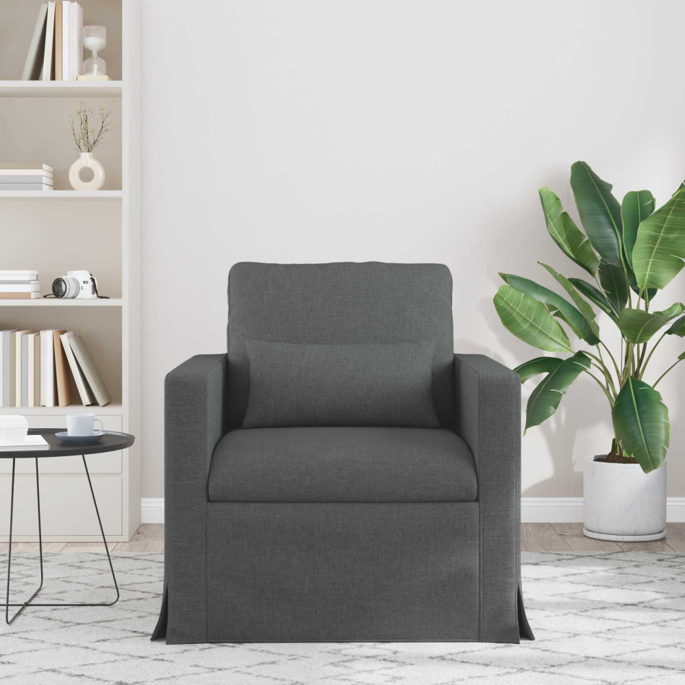 Produktbild för Soffa Mörkgrå 78 x 78 x 80 cm tyg