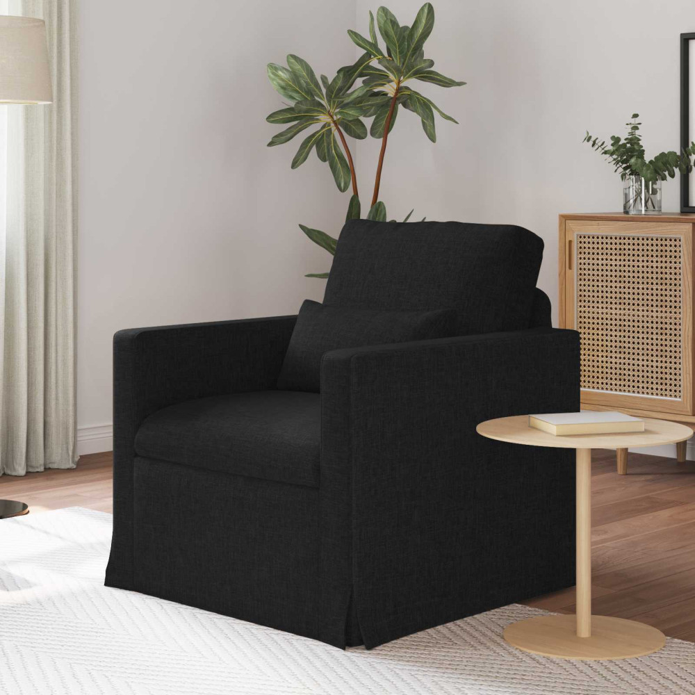 Produktbild för Soffa Svart 78 x 78 x 80 cm tyg