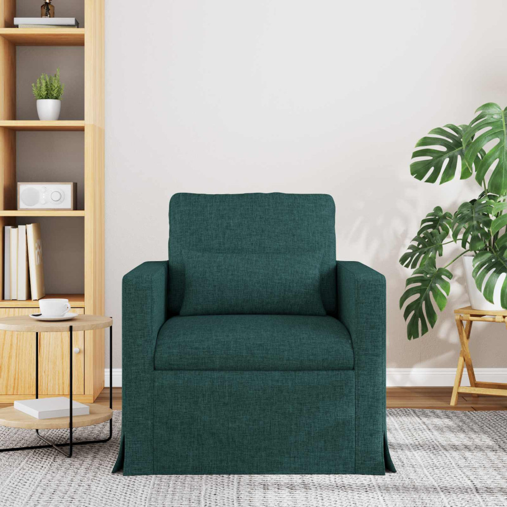 Produktbild för Soffa Mörkgrön 78 x 78 x 80 cm tyg