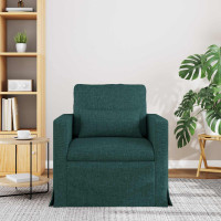 Produktbild för Soffa Mörkgrön 78 x 78 x 80 cm tyg