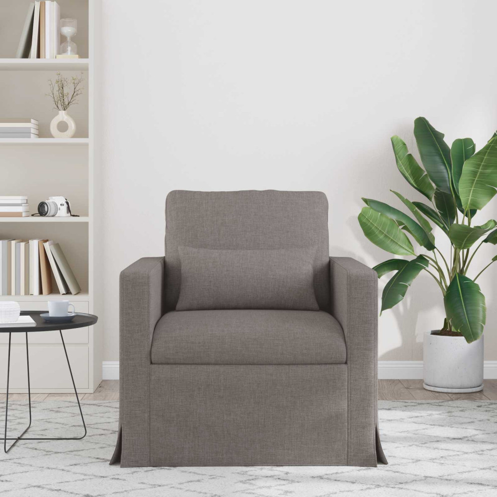 Produktbild för Soffa Taupe 78 x 78 x 80 cm tyg