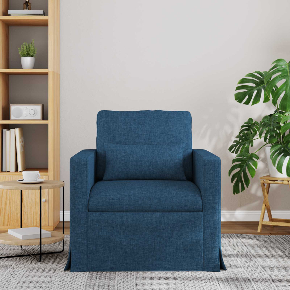 Produktbild för Soffa Blå 78 x 78 x 80 cm tyg