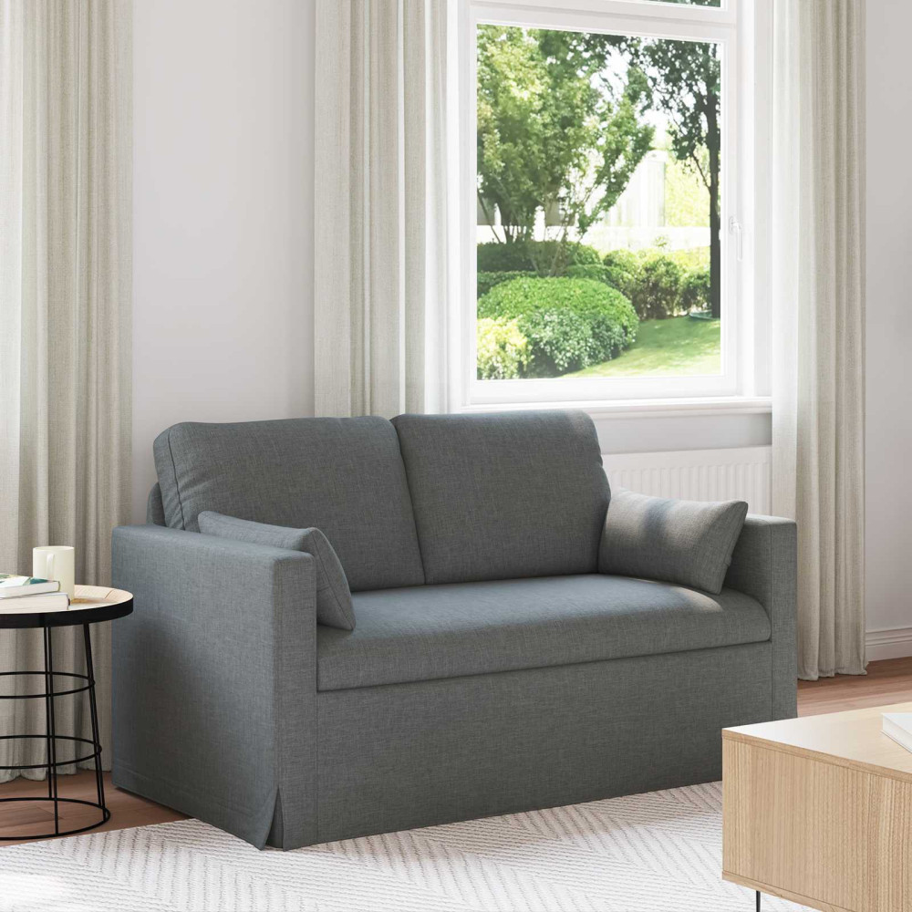 Produktbild för Soffa Mörkgrå 139 x 78 x 80 cm tyg