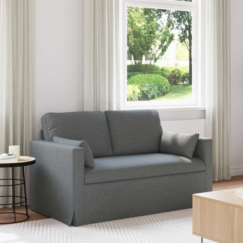 vidaXL Soffa Mörkgrå 139 x 78 x 80 cm tyg