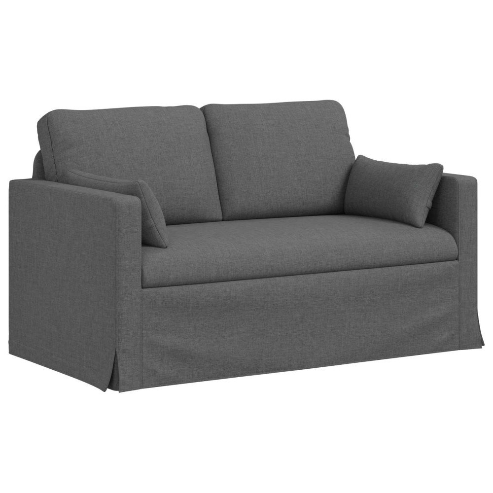 Produktbild för Soffa Mörkgrå 139 x 78 x 80 cm tyg