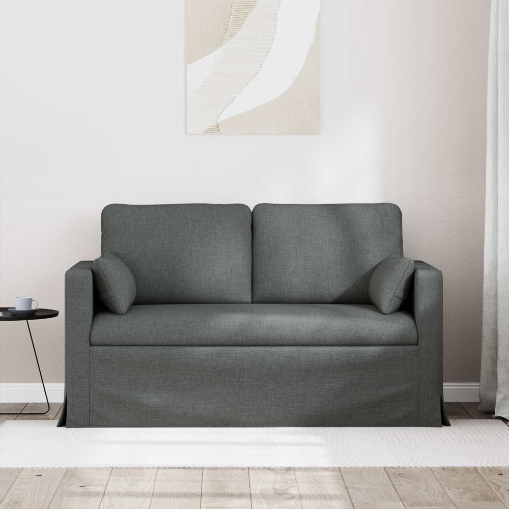 Produktbild för Soffa Mörkgrå 139 x 78 x 80 cm tyg