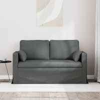 Produktbild för Soffa Mörkgrå 139 x 78 x 80 cm tyg