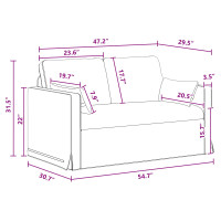 Produktbild för Soffa Mörkgrå 139 x 78 x 80 cm tyg