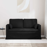 Produktbild för Soffa Svart 139 x 78 x 80 cm tyg