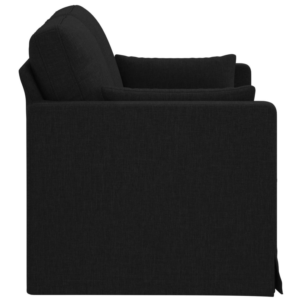 Produktbild för Soffa Svart 139 x 78 x 80 cm tyg