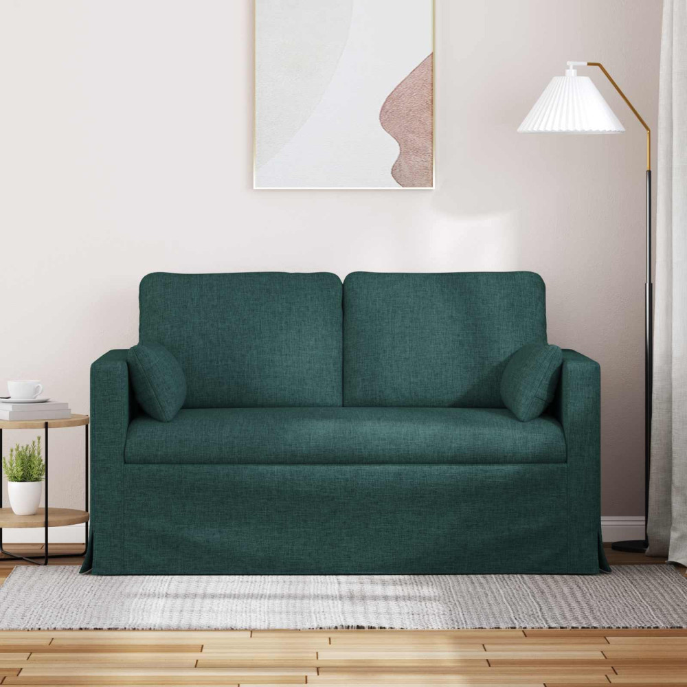 Produktbild för Soffa Mörkgrön 139 x 78 x 80 cm tyg
