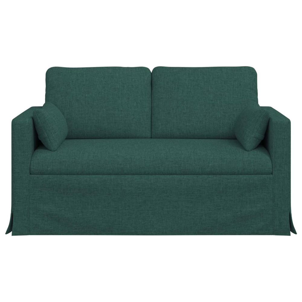 Produktbild för Soffa Mörkgrön 139 x 78 x 80 cm tyg