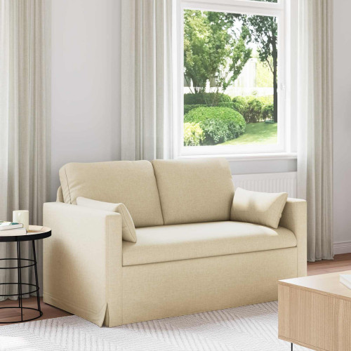 vidaXL Soffa Kräm 139 x 78 x 80 cm tyg