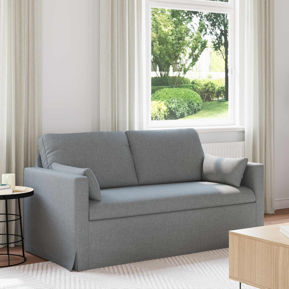 Produktbild för Soffa Ljusgrå 158 x 78 x 80 cm tyg