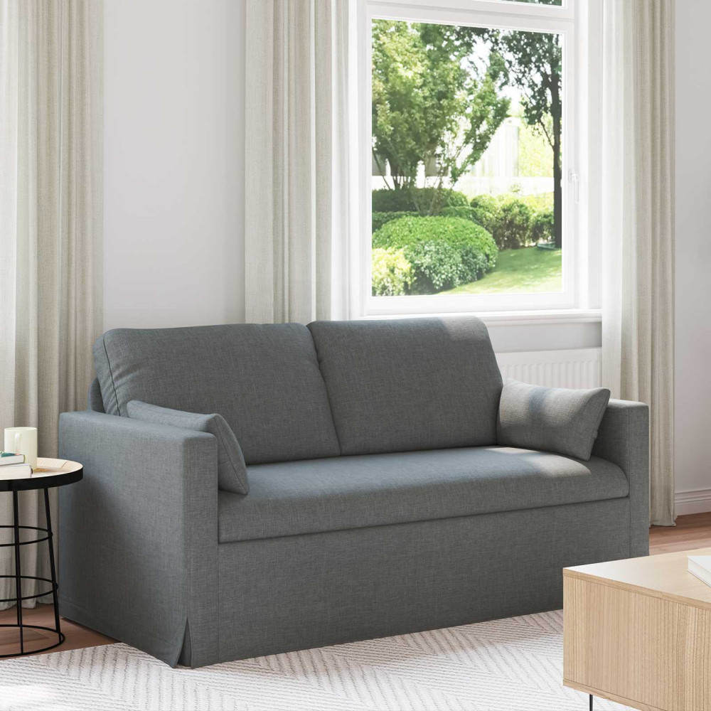 Produktbild för Soffa Mörkgrå 158 x 78 x 80 cm tyg