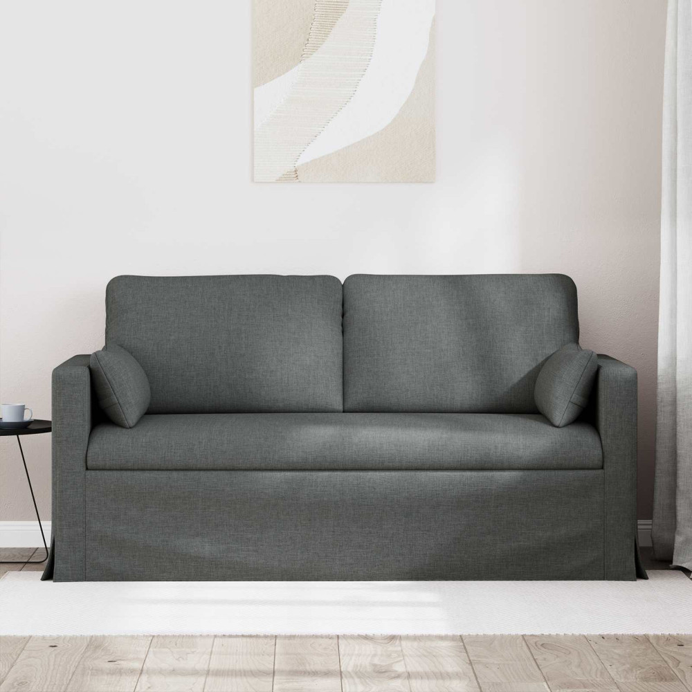 Produktbild för Soffa Mörkgrå 158 x 78 x 80 cm tyg