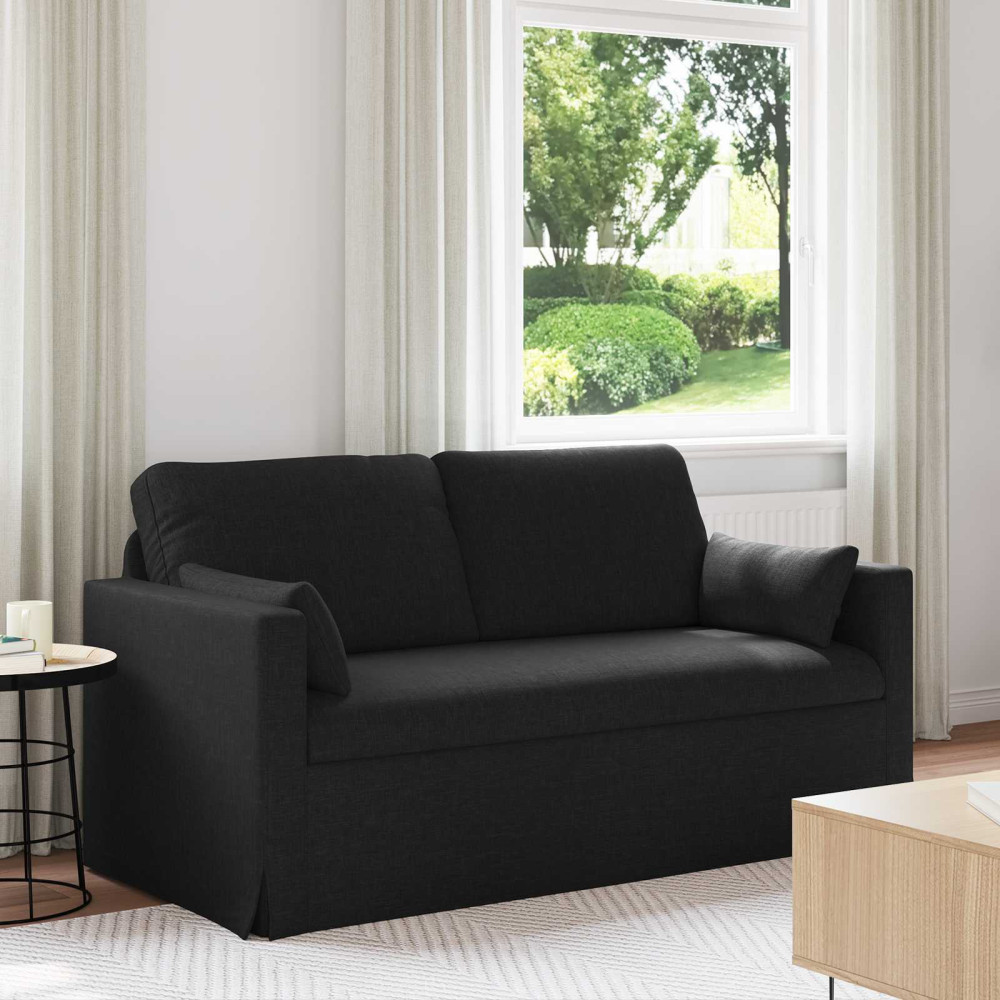 Produktbild för Soffa Svart 158 x 78 x 80 cm tyg