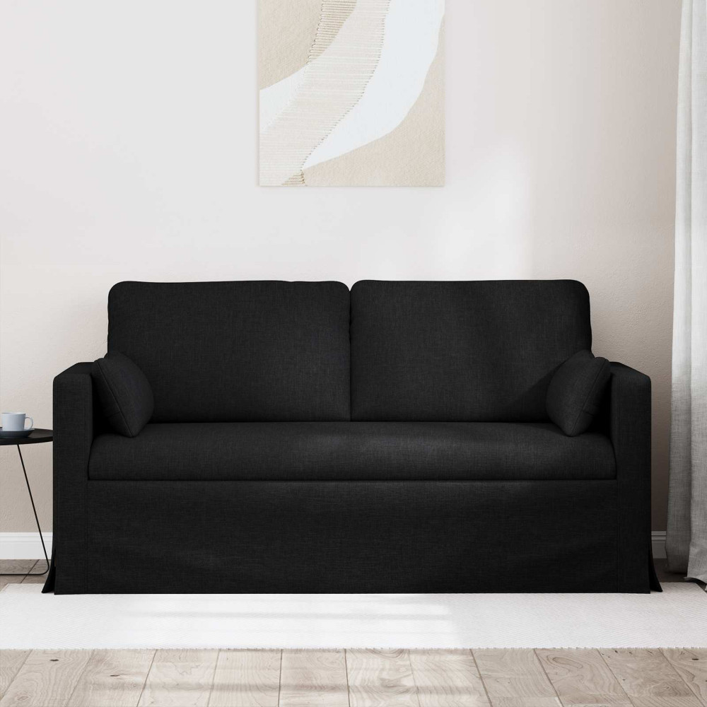 Produktbild för Soffa Svart 158 x 78 x 80 cm tyg
