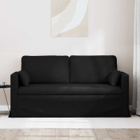 Produktbild för Soffa Svart 158 x 78 x 80 cm tyg
