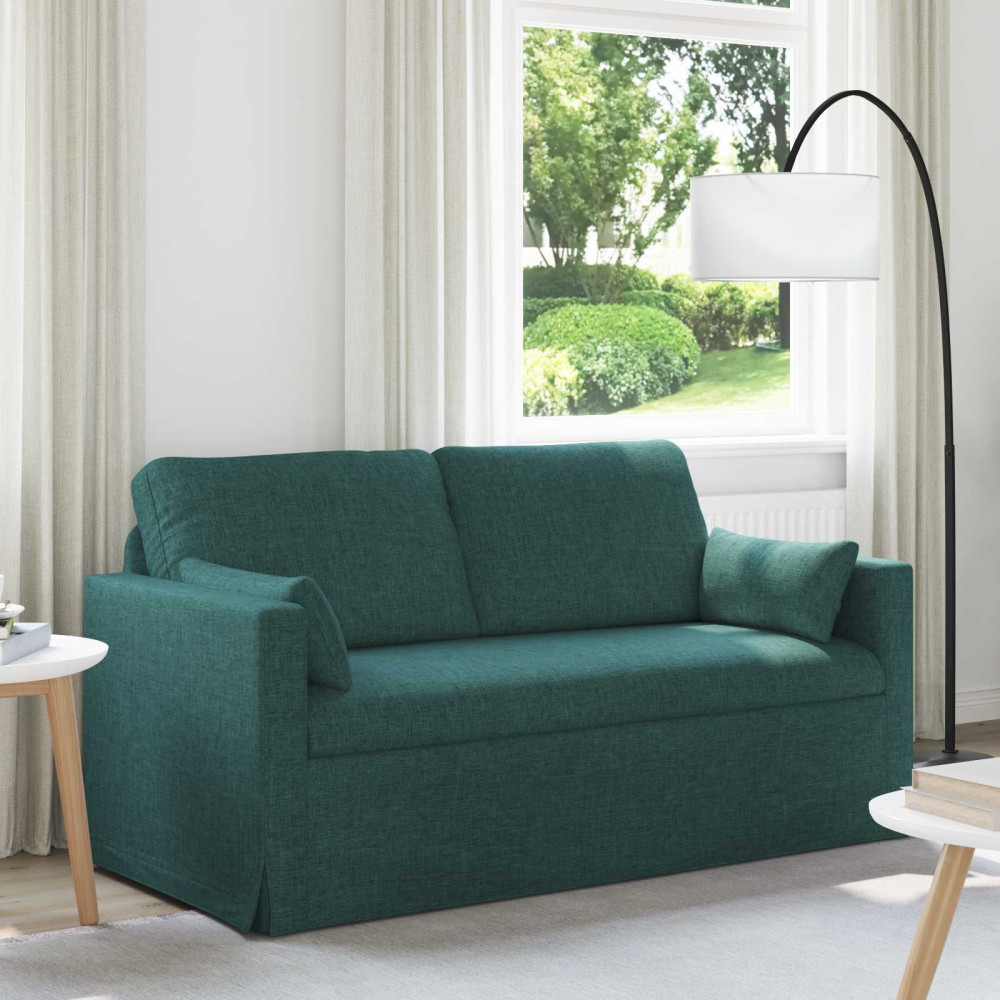 Produktbild för Soffa Mörkgrön 158 x 78 x 80 cm tyg