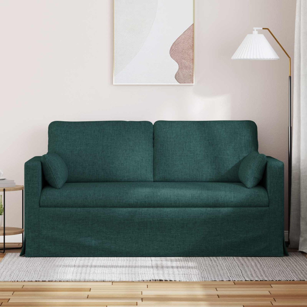 Produktbild för Soffa Mörkgrön 158 x 78 x 80 cm tyg