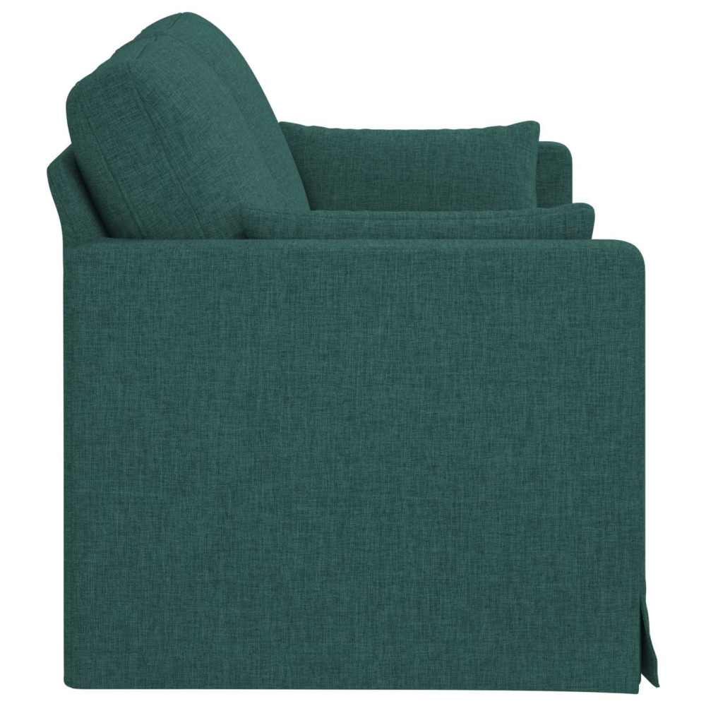 Produktbild för Soffa Mörkgrön 158 x 78 x 80 cm tyg
