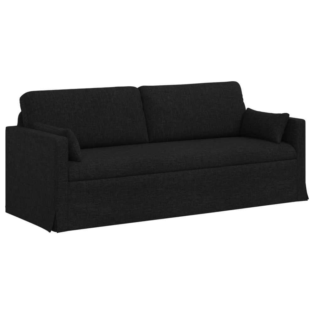 Produktbild för Soffa Svart 198 x 78 x 80 cm tyg