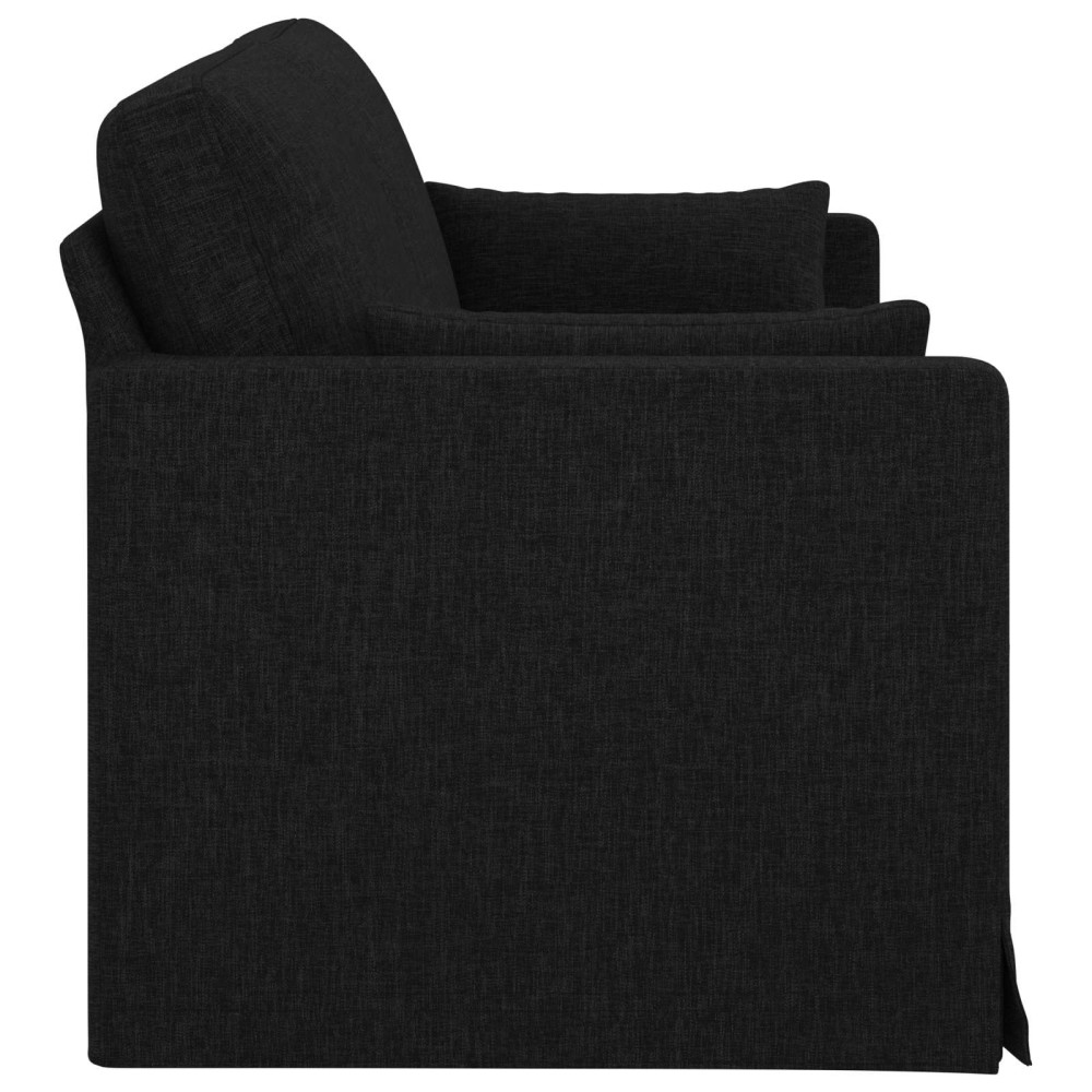 Produktbild för Soffa Svart 198 x 78 x 80 cm tyg