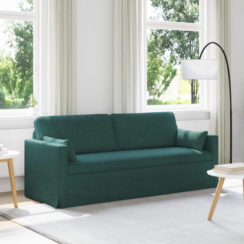 Produktbild för Soffa Mörkgrön 198 x 78 x 80 cm tyg