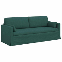 Produktbild för Soffa Mörkgrön 198 x 78 x 80 cm tyg