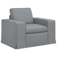 Produktbild för Soffa Ljusgrå 103 x 80 x 82 cm tyg