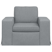 Produktbild för Soffa Ljusgrå 103 x 80 x 82 cm tyg