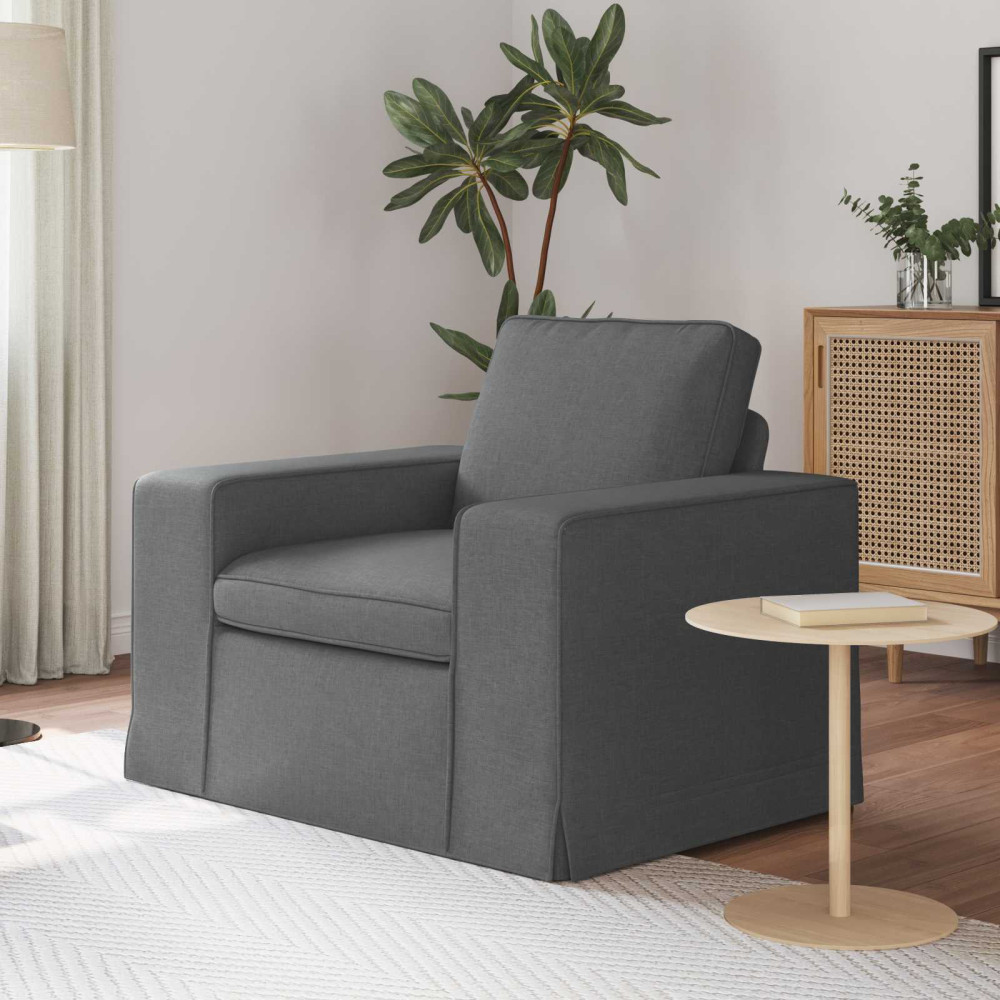 Produktbild för Soffa Mörkgrå 103 x 80 x 82 cm tyg