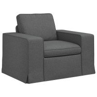 Produktbild för Soffa Mörkgrå 103 x 80 x 82 cm tyg