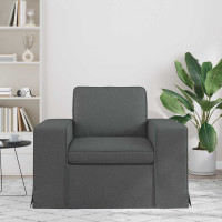 Produktbild för Soffa Mörkgrå 103 x 80 x 82 cm tyg