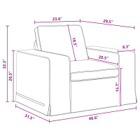 Produktbild för Soffa Mörkgrå 103 x 80 x 82 cm tyg