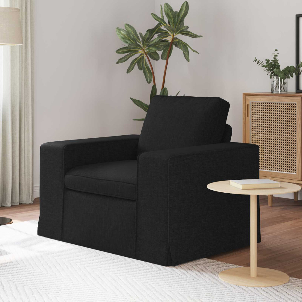 Produktbild för Soffa Svart 103 x 80 x 82 cm tyg