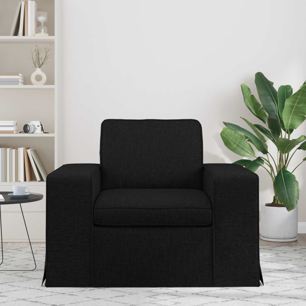 Produktbild för Soffa Svart 103 x 80 x 82 cm tyg