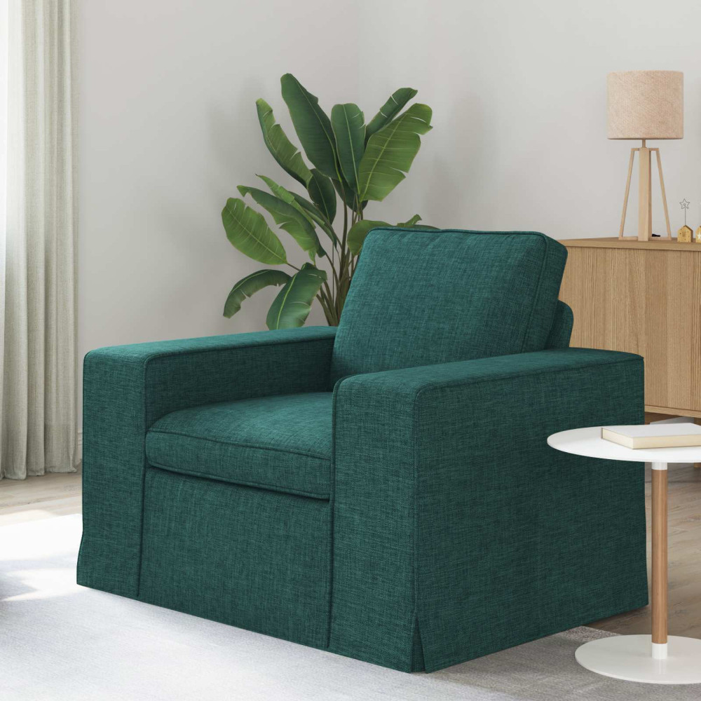 Produktbild för Soffa Mörkgrön 103 x 80 x 82 cm tyg