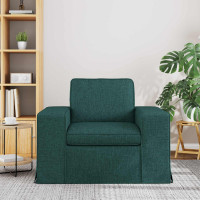 Produktbild för Soffa Mörkgrön 103 x 80 x 82 cm tyg