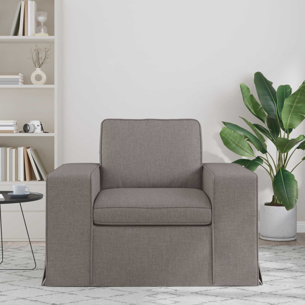Produktbild för Soffa Taupe 103 x 80 x 82 cm tyg